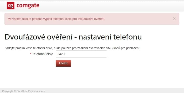 Dvoufázové ověření - nastavení telefonu